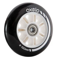 1 Roue Trottinette 100mm Avec Roulements Noire