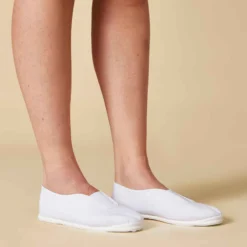 Chaussons Gym Fille Et Garçon En Tissu Blanc -Sportmania 1381914