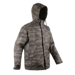 VESTE CHASSE CHAUDE IMPERMEABLE NOIRE 100 -Sportmania 8372533
