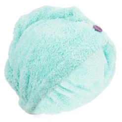 Serviette De Bain Microfibre Douce Pour Cheveux Vert Clair -Sportmania 8387970