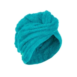 Serviette De Bain Microfibre Douce Pour Cheveux Bleu -Sportmania 8405103