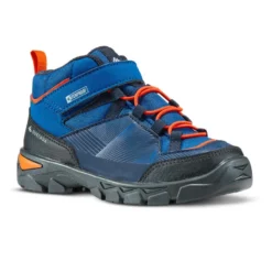 Quechua Chaussures Imperméables De Randonnée -MH120 MID Bleues- Enfant 28 AU 34 Scratch -Sportmania 8493618
