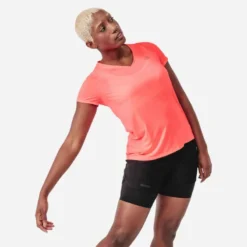 Kalenji T-shirt Manches Courtes Running Respirant Femme - Dry Corail -Sportmania 8506282