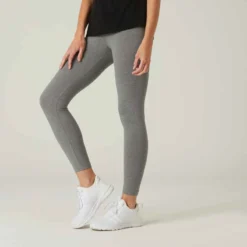 Legging 7/8 Fitness Femme - Fit+ Gris -Sportmania 8511799