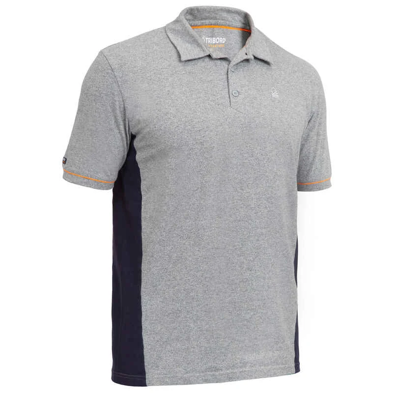 Tribord Polo Manche Courte De Voile Homme SAILING 100 Gris Chine 9 Tribord Polo Manche Courte De Voile Homme SAILING 100 Gris Chine – Image 9