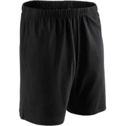 Short Fitness Homme Coton Droit Avec Poche Clés - 100 Gris Court -Sportmania 8512720