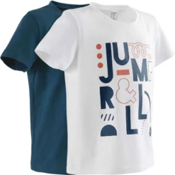 T-shirt Manches Courtes 100 Lotx2 Gris/Rose 19 T-shirt Manches Courtes 100 Lotx2 Gris/Rose -Sportmania 8516310