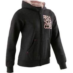 Veste Capuche Chaude 100 Fille GYM ENFANT Gris Imprimé -Sportmania 8517929