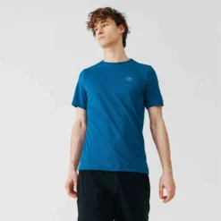 Kalenji T-shirt Running Respirant Homme - Dry Bleu Ardoise -Sportmania 8519871