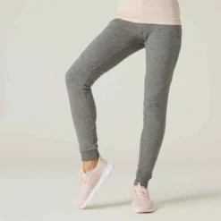Pantalon Jogging Slim Fitness Femme - 520 Gris Chiné -Sportmania 8520528