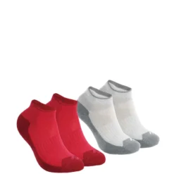 Quechua 2 Paires De Chaussettes De Randonnée Enfant MH100 Bleues/grises -Sportmania 8526716