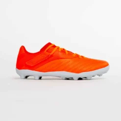 Kipsta Chaussure De Football Enfant Terrain Sec AGILITY 140 FG Scratch Bordeaux Orange -Sportmania 8540025