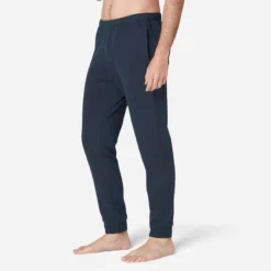 Pantalon Jogging Chaud Fitness Homme - 100 Bleu Noir -Sportmania 8543999