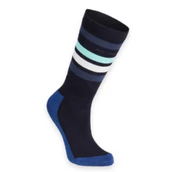 Chaussettes équitation Enfant SKS100 Marine Et Bleu Nuit/rayures Blanches. -Sportmania 8546920