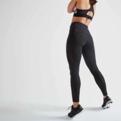 Legging Taille Haute Gainant Fitness Cardio Femme Noir -Sportmania 8547528