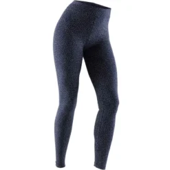 Legging Fitness Long Coton Extensible Femme - Fit+ Bordeaux Avec Imprimé -Sportmania 8551876