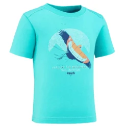 Quechua T-shirt De Randonnée - MH100 KID Marron Phosphorescent - Enfant 2-6 ANS -Sportmania 8559064