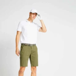 Polo De Golf Manches Courtes Homme MW500 Bleu Chiné -Sportmania 8563227