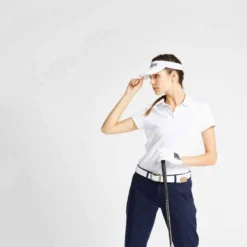 Polo De Golf Manches Courtes Femme MW500 Jaune Pale -Sportmania 8563228