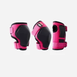 Set De 3x2 Protections Enfant Roller Skateboard Trottinette 100 Rose -Sportmania 8563373
