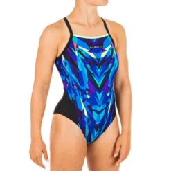 Maillot De Bain De Natation Femme Une Pièce Lexa Mixen Vert Et Bleu -Sportmania 8574027