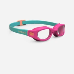 Lunettes De Natation 100 Soft - Taille S - Verres Clairs - Bleu Jaune -Sportmania 8574401