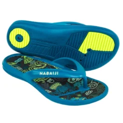 Tongs De Piscine Enfants - Tonga 500 Print - Shark Bleu -Sportmania 8575094