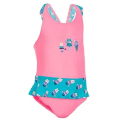 Maillot De Bain 1 Pièce Bébé Fille Jupette Rouge -Sportmania 8575131