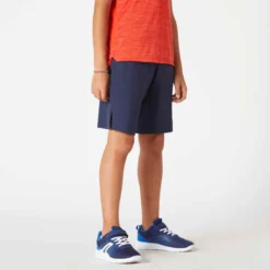 Short Garçon Synthétique Respirant - W500 Noir -Sportmania 8587572