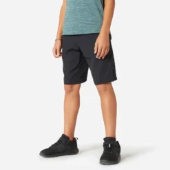Short Garçon Synthétique Respirant - W500 Noir -Sportmania 8587574