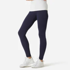 Legging Fitness Long Coton Extensible Femme - Fit+ Bordeaux Avec Imprimé -Sportmania 8588881
