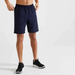 Short De Fitness Essentiel Respirant Poches Zippés Homme - Bleu AOP -Sportmania 8600873