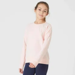 Sweat Col Rond Enfant French Terry Coton - Basique Rose -Sportmania 8602248