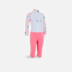 Combinaison De Natation Anti UV Bébé / Enfant Manches Longues Rose Imprimé -Sportmania 8603403