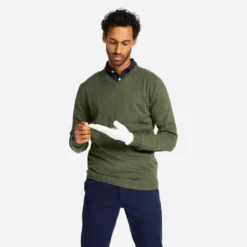 Pull De Golf Col V Homme MW500 Noir -Sportmania 8604294