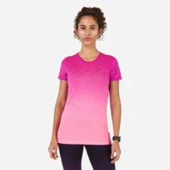 TEE SHIRT RUNNING FEMME RESPIRANT KIPRUN CARE ROUGE -Sportmania 8604364