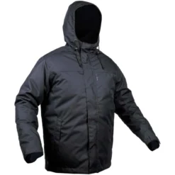 VESTE CHASSE CHAUDE IMPERMEABLE NOIRE 100 -Sportmania 8605949