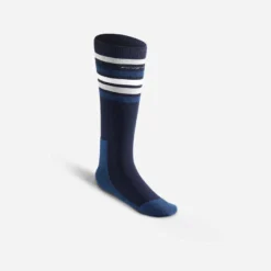 Chaussettes équitation Enfant SKS100 Marine Et Bleu Nuit/rayures Blanches. -Sportmania 8616483