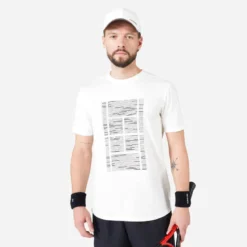Artengo T-Shirt De Tennis Homme - TTS Soft Blanc Cassé -Sportmania 8618555