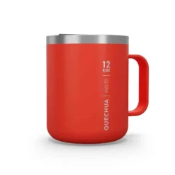 Quechua Mug MH500 Isotherme (double Paroi Inox) Camp Du Randonneur 0,38L Rouge -Sportmania 8640747