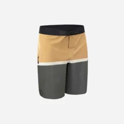Surf Boardshort Standard 900 Flat Belt DARKCALIFA BLACK -Sportmania 8645537