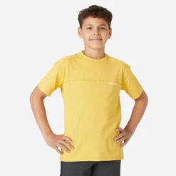 T-shirt Enfant Coton Respirant - 500 Vert Kaki -Sportmania 8646270