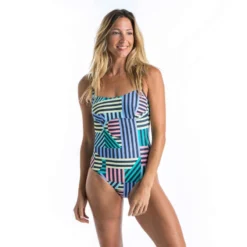 Maillot De Bain 1 PIECE Femme Dos X Ou U CLOE ROUGE -Sportmania 8646487