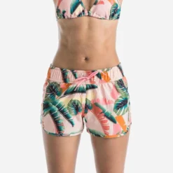 Boardshort Surf Femme TINI KAKI Avec Ceinture élastiquée Et Cordon De Serrage -Sportmania 8646514