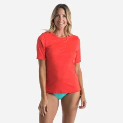TEE SHIRT ANTI UV FEMME MANCHES COURTES SURF MALOU TURQUOISE -Sportmania 8648036