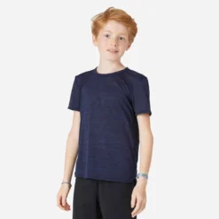 T-shirt Enfant Synthétique Respirant - 500 Marine -Sportmania 8649107
