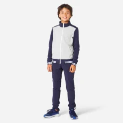 Survêtement Chaud Enfant - 500 Gris Chiné Foncé -Sportmania 8649508