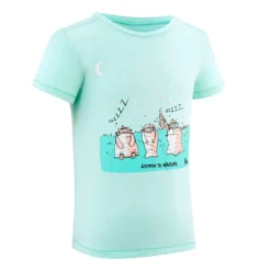 Quechua T-shirt De Randonnée - MH100 KID Rose Pâle Phosphorescent - Enfant 2-6 ANS -Sportmania 8664531