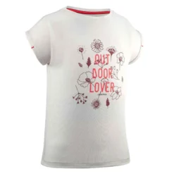 Quechua T-Shirt De Randonnée - MH100 BEIGE - Enfant 7-15 Ans -Sportmania 8664901