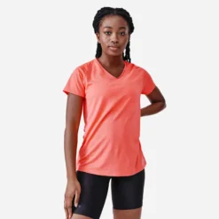 Kalenji T-shirt Manches Courtes Running Respirant Femme - Dry Corail -Sportmania 8666211